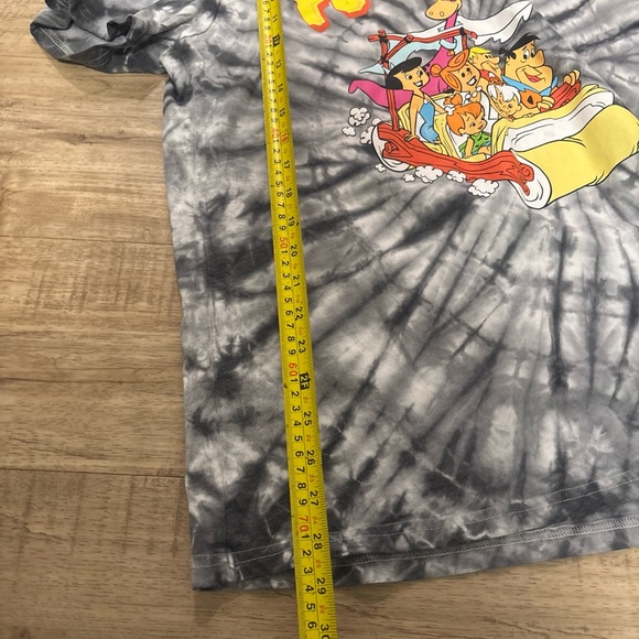 Men’s grey Tie-Dye Graphic Flintstones TEE large - Picture 8 of 8